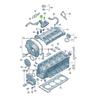 Separador de aceite PCV para motor 06H103495AH 06H103495AB 06H103495AE 06H103495AF para Audi A3A4Q52.0T Volkswagen Tiguan GTI separador de aceite