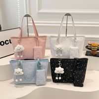 Bolso de Hombro Moderno 2026, Bolso de Mujer con Estampado Bonito y Cartera, Bolso de Mano de Cuero PU de Alta Calidad con Colgante