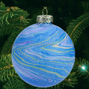 <span class=keywords><strong>Baubles</strong></span> natale all'ingrosso 8cm Xmas Ball ornamenti universo pianeta in vetro rosa decorazioni natalizie per personalizzare - Product Image 4