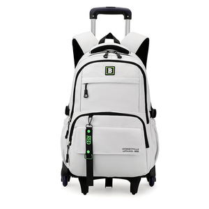 Sac d'école détachable de grande capacité Junior High Boys Natural Fish Design Pull Rod Monter les escaliers Caractéristique Kidsren Primary Backpack - Product Image 5