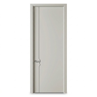 Porte intérieure écologique en bois massif, design encastré, ignifuge, pré-montée, pour maison, villa, chambre, en mélamine HDF