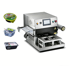 Machine de scellage de barquettes de repas prêts à consommer pour bureau, machine d'emballage à injection d'azote pour fruits, aliments, boissons, barquettes en plastique - Product Image 2