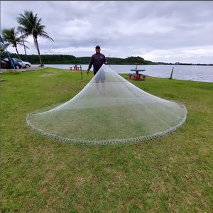 Épuisette de pêche en eau salée de style américain avec lestes en plomb véritable, maille de 3/8 pouce pour appâts, rayon de 4 à 12 pieds - Product Image 4