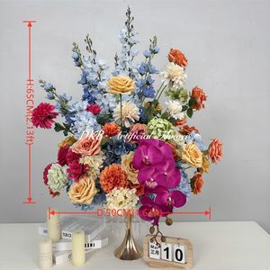 Decoraciones Populares para Bodas, Ramos de Flores Artificiales de Seda Coloridas y Realistas, de Alta Calidad, Hechos a Mano, Modernos, para Mesa de Boda - Product Image 2