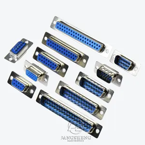 Db9 Vrouwelijke Mannelijke Pcb Mount Seriële Poort Connector Soldeer Type D-Sub Rs232 Com Connectoren 9/15/25/37pin Socket 9pin Adapter Voor Pcb