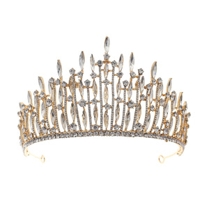 Diadema de Cristal con Baño de Rodio de Lujo Ligero Mianino y Corona de Novia para Cumpleaños de Dieciocho Años, 23 cm - Product Image 1