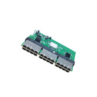 Módulo PCBA de interruptor de red de 24 puertos gigabit, caja de metal de montaje en estante, 10/100/1000mbps, rj45, 24 puertos, venta directa de fábrica