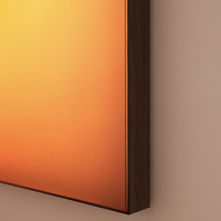 Lampe murale LED d'ambiance pour la maison, avec effet coucher de soleil, dégradé lumineux, cadre noir, application intelligente et télécommande, idéale pour les anniversaires et le Ramadan