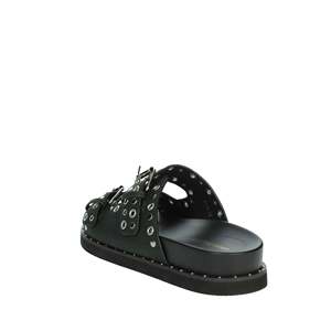 Ciabatta Nera da Donna Laura Biagiotti 9069, Sandalo Piatto - Product Image 2