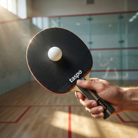 Ensemble de raquettes de ping-pong de niveau professionnel, base de haute qualité à 17 couches, 200g, caoutchouc léger anti-tourbillon, caoutchouc ITTF noir