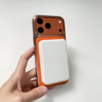 Étui de téléphone magnétique à chargement sans fil avec cadre électroplaqué de luxe pour iPhone 16 17 Pro Max, en cuir PU+PC, coque arrière antichoc