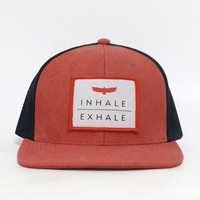 Casquettes structurées en coton à 6 panneaux, bicolores, à visière plate, avec logo tissé, personnalisées par le fabricant, pour la rue, l'extérieur, la pêche, casquettes snapback pour hommes
