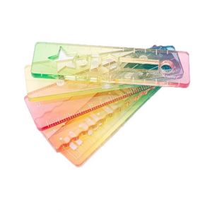 Promoción: Paquete de 6 Reglas de Plástico de 6 cm, Multicolores, Mini, Transparentes, Onduladas y Rectas para Planificador - Product Image 3