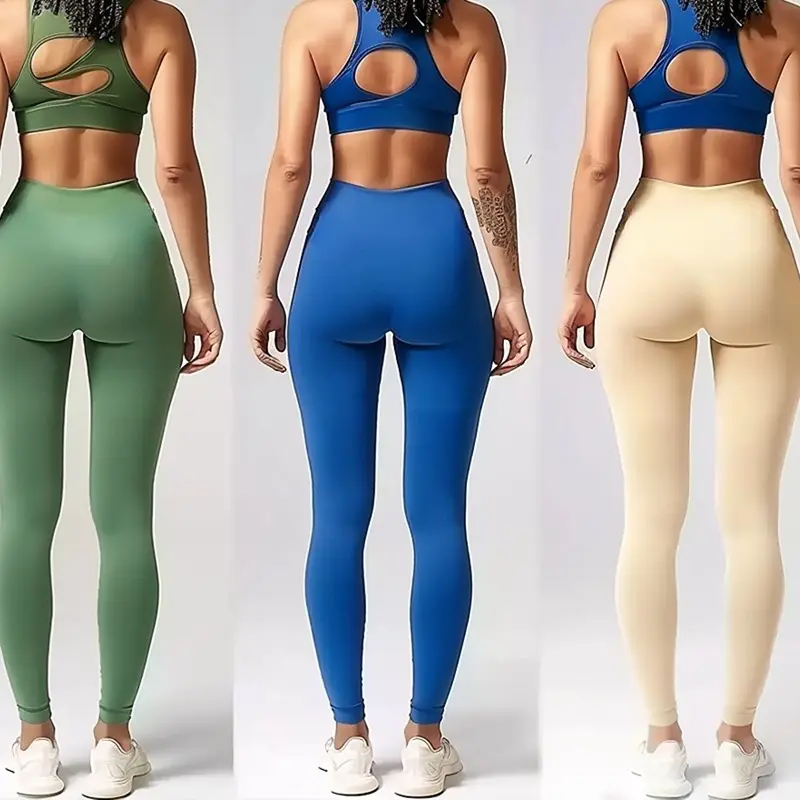 2024 donne senza cuciture Yoga Leggings a vita alta push up Yoga Leggins Gym femminile gambali da palestra