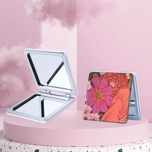Specchio per il Trucco dal Design Alla Moda, Portatile e Pieghevole, Mini Specchio Tascabile per Studenti, Motivo Personalizzabile - Product Image 2