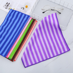 Striped <b>Microfiber</b> Kitchen <b>Towel</b> Rectangle Oil Absorbing Stain Removing Thickened For Kitchen Use - Product Image 2