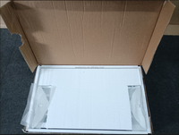 Barrière de sécurité moderne pliable à 3 panneaux en bois pour animaux de compagnie avec grille de protection flexible blanc marron et fermeture à bouton