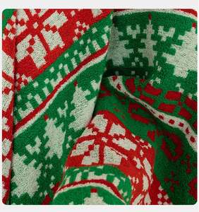 2024 <b>Christmas</b> Collection Heavy Cotton Shower Face <b>Towel</b> for Kids Adults New Pattern Woven Design Wholesale Home Bath <b>Towel</b> - Product Image 6