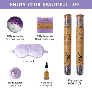 Cesti Regalo Spa All'Ingrosso, Set Cura Personale Lavanda, Olio Floreale per il Corpo, Confezione Regalo Spa per Compleanno per <span class=keywords><strong>Lei</strong></span> - Product Image 6