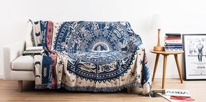 Tapiz bohemio de algodón Reversible para decoración de la habitación, Alfombra tejida de astrología del zodiaco, constelación Celestial - Product Image 3