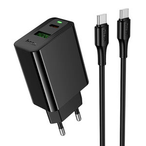 <span class=keywords><strong>Cargador</strong></span> Hoco CS95A Leader PD30W+QC3.0 EU con Cable USB <span class=keywords><strong>C</strong></span> - Product Image 1