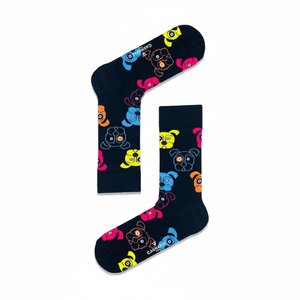 Chaussettes colorées à motif de chien avec impression numérique, broderie, propriétés antibactériennes, logo personnalisable, style automnal mignon - Product Image 2