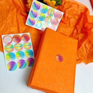 Papel tisú Logotipo personalizado Embalaje Papel tisú impreso con logotipo Papel tisú azul agua - Product Image 4