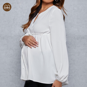 Design personnalisé Offre spéciale Vêtements d'<span class=keywords><strong>allaitement</strong></span> pour femmes Quotidien Loose Maternité Manches longues <span class=keywords><strong>Haut</strong></span> d'<span class=keywords><strong>allaitement</strong></span> - Product Image 1