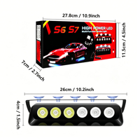 Nueva Luz Estroboscópica LED S6 de Alta Luminosidad para Coche con Ventosa Delantera, Luz de Pala, Luz de Limpieza, Luz Estroboscópica, Luz de Seguridad