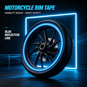 Autocollant réfléchissant pour jante de moto, autocollant d'avertissement de sécurité nocturne pour la décoration du moyeu de moto - Product Image 2