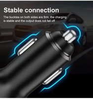 Chargeur de voiture 3A 3 ports Type C et USB, charge rapide USB-C+A, QC 3.0 avec technologie Qualcomm Quick Charge 3.0