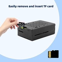 Casing Jaring Logam Paduan Aluminium Tahan Lama dengan Kipas Pendingin Kompatibel dengan Raspberry Pi 5 4GB 8GB-Modul dan Kit Elektronik