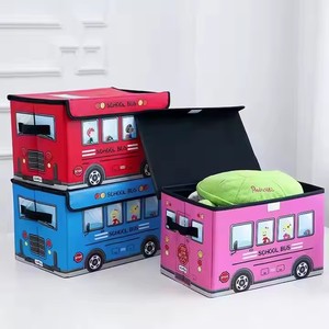Foldable Fabric <strong>Chest</strong> <strong>Storage</strong> Box School Bus Toy <strong>Chest</strong> Lid Collapsible Organizer Cubes Truck Toy <strong>Storage</strong> Classroom Home Use - Product Image 2