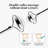 2 en 1 Outil de massage Guasha en métal pour le soin de la peau en acier inoxydable 304 Gua Sha Face Roller
