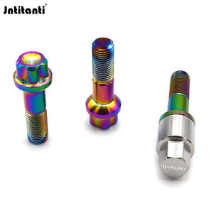 Nuevo <span class=keywords><strong>Tornillo</strong></span> de Rueda <span class=keywords><strong>Antirrobo</strong></span> Jntitanti Gr.5 con Asiento de Bola de Titanio y Llave, Grado 10.9, M14x1.5x45mm para Mercedes - Product Image 1