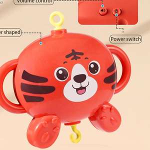 Campana de cama, móviles <span class=keywords><strong>para</strong></span> <span class=keywords><strong>bebés</strong></span>, dibujos animados, Tigre, sueño, apaciguar, cabecera giratoria, música, cama de bebé, campana móvil - Product Image 3