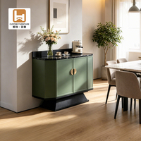 Meuble de rangement d'angle de luxe moderne en bois massif, style vintage, avec cloison décorative pour salon
