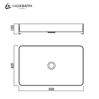 Lavabo Moderno de Lujo, Lavabo Rectangular de Acero Inoxidable 304, OEM, Estilo Europeo, Lavabo Sobre Encimera