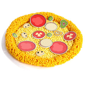 DIY Pizzeria Snow Putty 4 Flavors Foam Putty Vegetables Artificial Food with Knife and <strong>Plate</strong> - Product Image 6