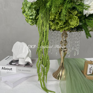 DKB lancia il nuovo prodotto: sfere di fiori artificiali verdi e bianchi, sfere di fiori in seta per decorazioni di matrimoni interne ed esterne - Product Image 6