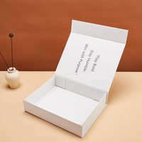 Boîte en carton gris pliable avec fermeture magnétique, impression personnalisée du logo, luxe, vente en gros, pour vêtements, cosmétiques, bijoux, emballage cadeau
