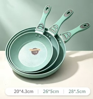Ensemble d'ustensiles de cuisine en aluminium personnalisable avec revêtement antiadhésif en céramique et poignée en bakélite, comprenant une poêle et une marmite pour la cuisine domestique