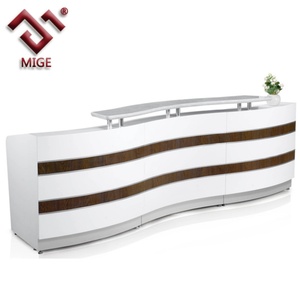 New Products Small Counter Curved <b>Desk</b> for Sale Reception Unit - Product Image 6