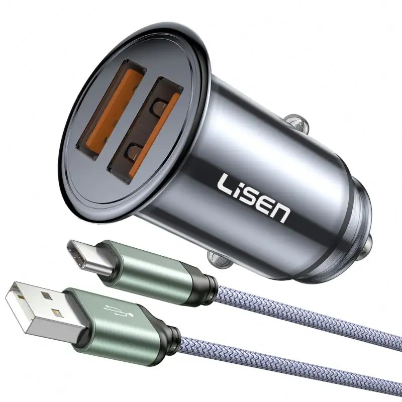 Среднедорогая головка для зарядки типа c, универсальный USB-интерфейс для мобильного телефона, подключенный к автомобильному зарядному устройству QC3.0