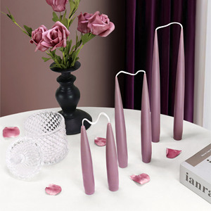 KK258 cetakan lilin plastik lancip ganda joran panjang lilin 2 in 1 cetakan akrilik dua kelopak cetakan lilin DIY - Product Image 3