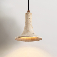 Lustre de chevet rétro médiéval pour chambre à coucher, suspension créative en pierre à LED, lumière chaude, installation pour maison, CRI élevé 95, 20000 heures
