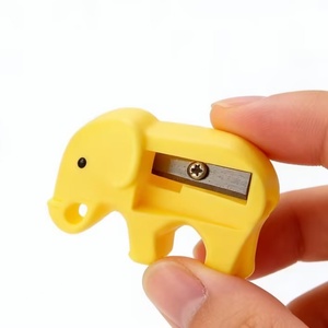 Taille-crayon manuel en plastique coloré à trou unique pour enfants, en forme d'éléphant, pour la papeterie scolaire, vente en gros 2026 - Product Image 4