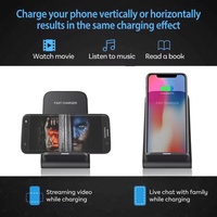Support de charge sans fil rapide en bois, réglable 10W-35W, certifié QI, pour téléphones