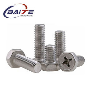 ステンレス鋼外部六角形フィリップスクロス凹型ボルトGB29.2トリム亜鉛メッキ耐損失接着剤インチ - Product Image 1