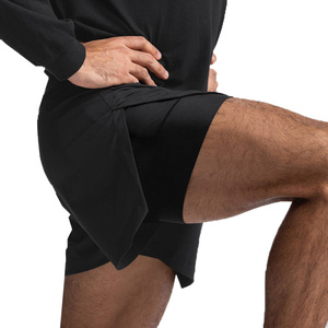 OEM Men's fitness jogger shorts quick-drying breathable training double-<b>layer</b> shorts with pockets compression sports shorts - Product Image 2